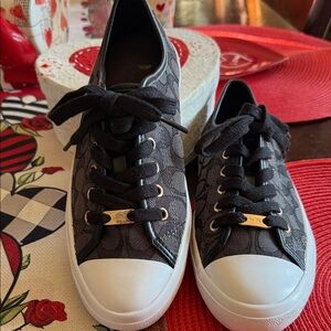 Coach Monogram Black and White Sneakers